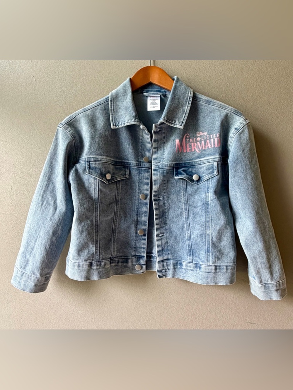 Disney The Little Mermaid Ariel Girls Denim Jacket Size M